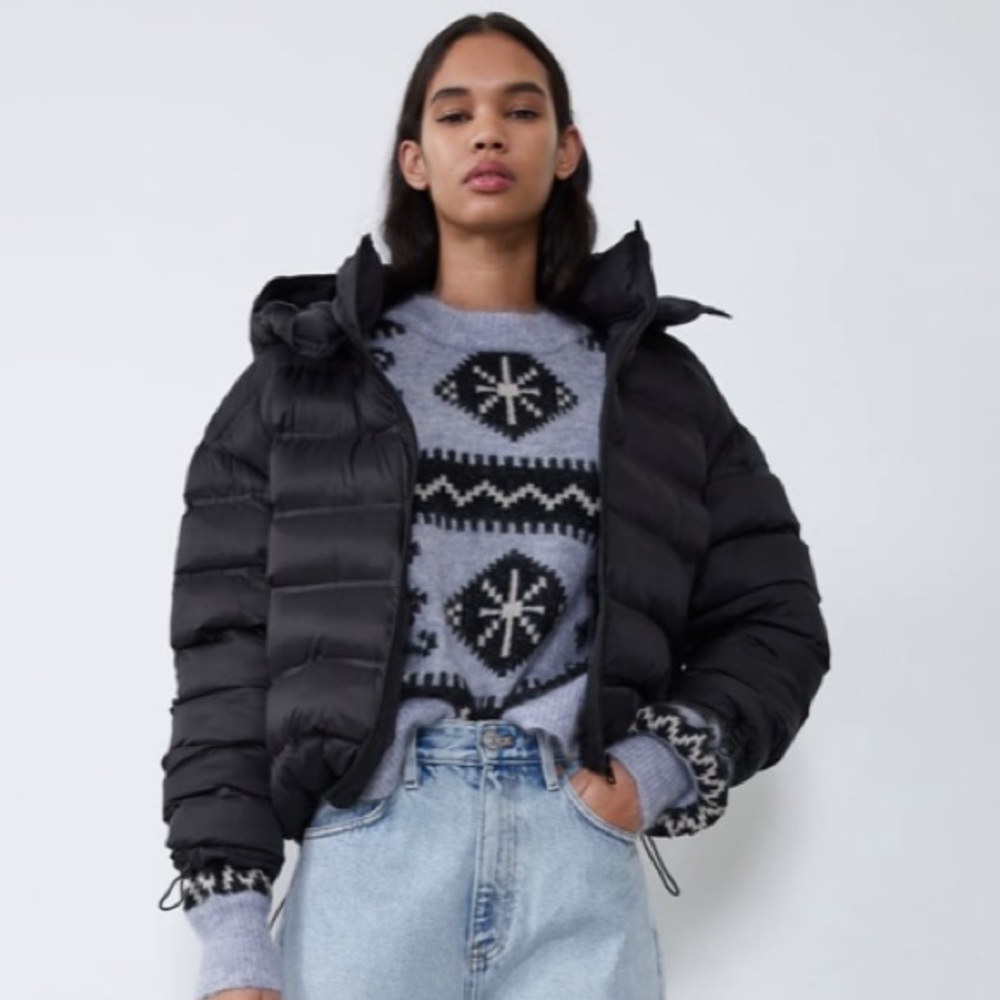 ZARA BLACK PUFFER JACKET